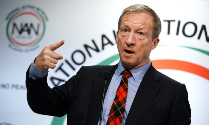 BILLIONAIRE PRESIDENTIAL CANDIDATE TOM STEYER HIRED SOCIALIST STATE DIRECTOR